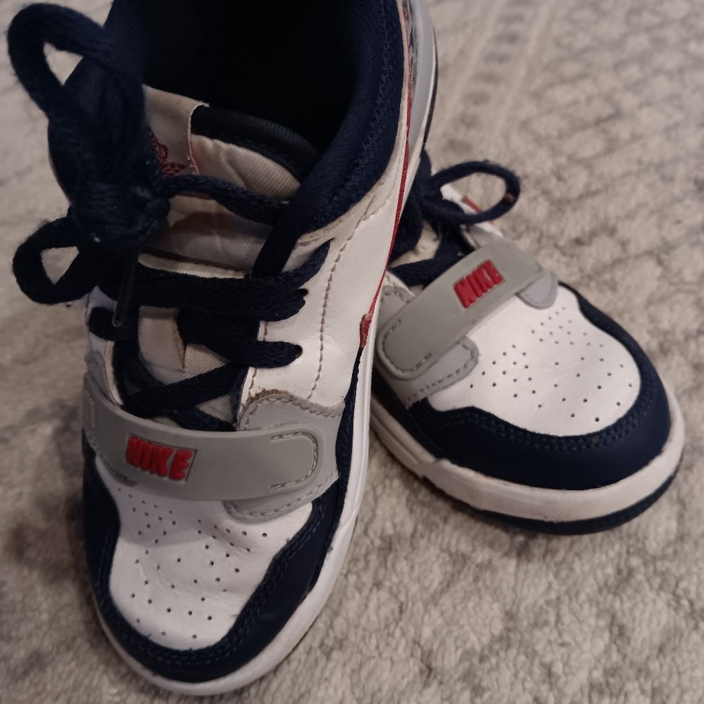Nike Air Jordan Kids' Navy/White/Red Sneakers